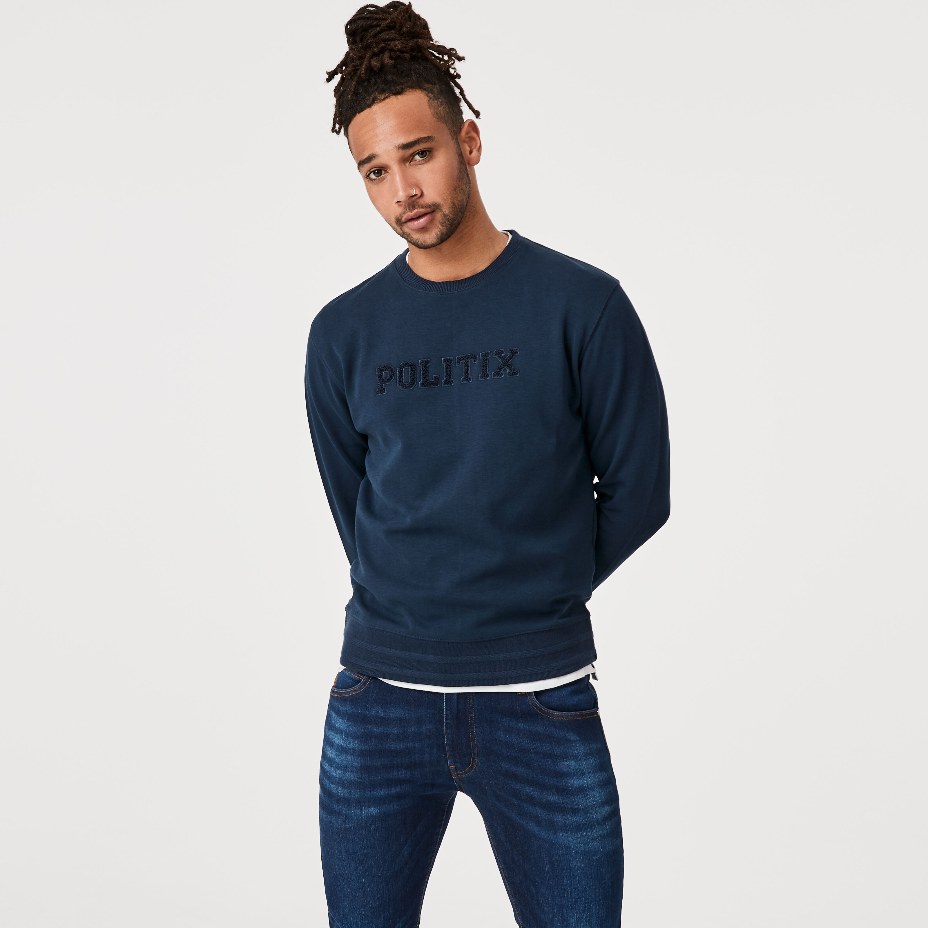 College crew neck sweater shop